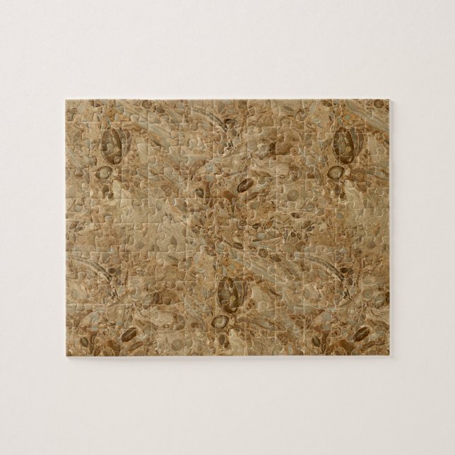 Brown Marble Fossil Look Jigsaw Puzzle (Horizontal)