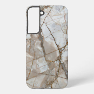 Brown Marble Gold Line Samsung Galaxy Case