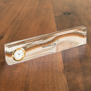 Brown Marble Personalised Nameplate