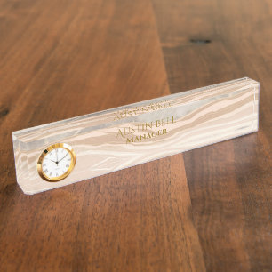 Brown Marble Personalised Nameplate