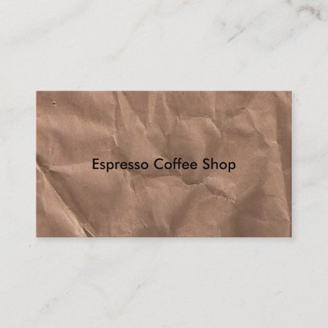 Brown Marbled Business Card (Front)