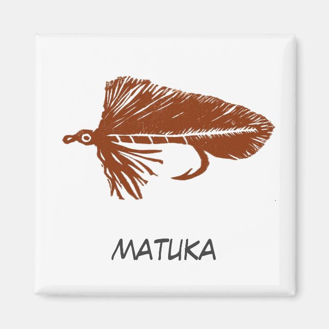 "Brown Matuka" Flyfishing Art Magnet (Front)