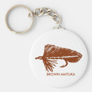 Brown Matuka Keychain "Brown Matuka Streamer"