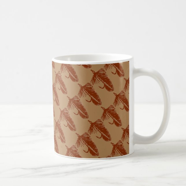 "Brown Matuka on Brown" Tiled Trout Fly Mug (Right)