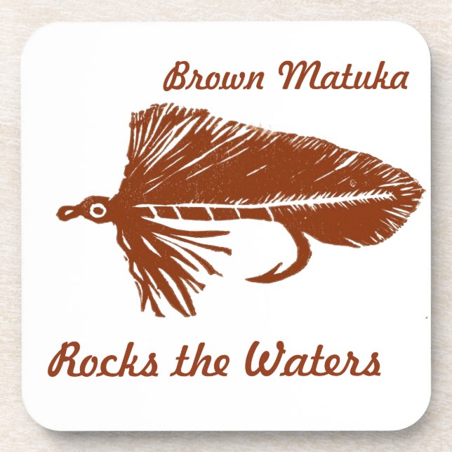 "Brown Matuka" Streamer Fly Coaster (Front)