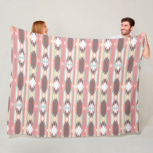 Brown, Mauve & Green Aztec, Southwestern Fleece