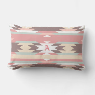 Brown, Mauve & Green Aztec, Southwestern Pillow