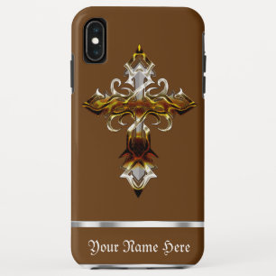 Brown Mediaeval Cross iPhone XS Max Case