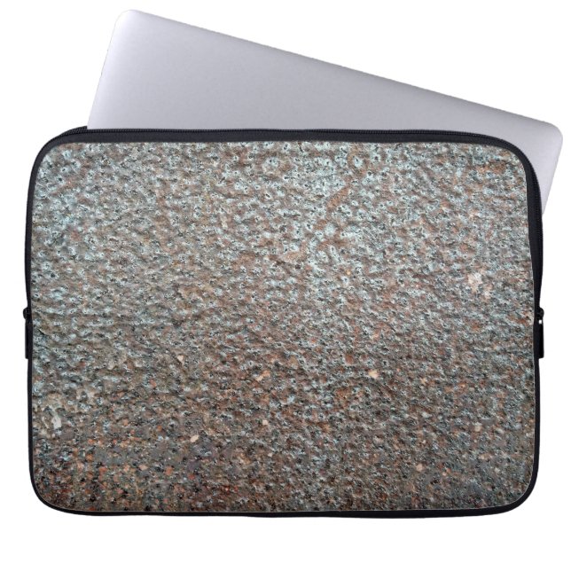 Brown Metal Corrosion Pattern Laptop Sleeve (Front)