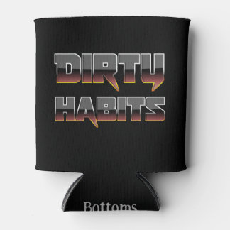 Brown Metal Dirty Habits Coozie