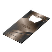 Brown Metallic Brushed Aluminium Look