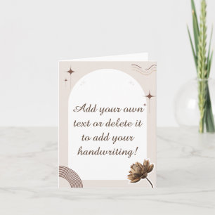 Brown Minimalist Boho Notes Customisable