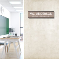 Brown Mocha Classroom Door Sign