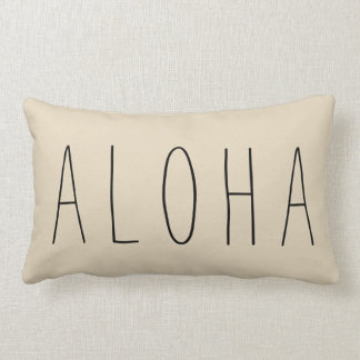 Brown Modern Aloha Throw Pillow
