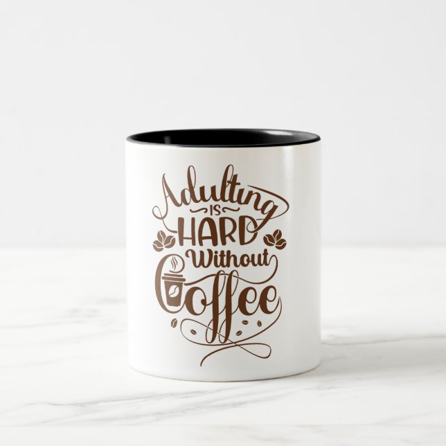 Brown Modern Coffee Mug (Center)
