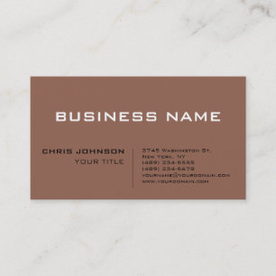 Brown Modern Contemporary Company Business Card
