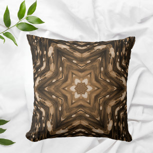 Brown Modern Trendy Watercolor Artistic Cushion