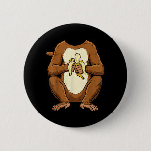 Brown Monkey Costume Funny Halloween Cosplay 6 Cm Round Badge