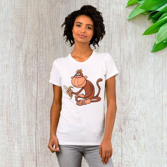 Brown Monkey With Banana T-Shirt (Creator Uploaded)