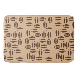 Brown Moose Tracks Patterned Bath Mat