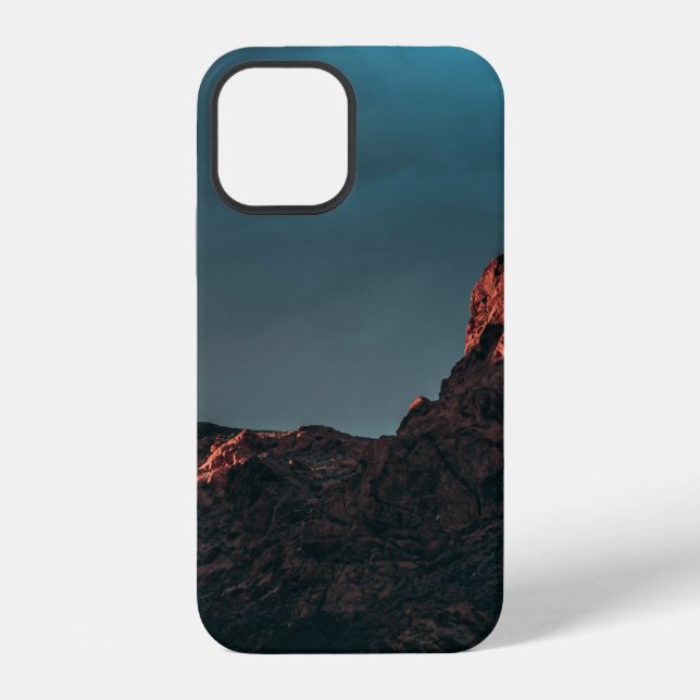 BROWN MOUNTAIN ON CLOUDY DAY iPhone CASE (Back)