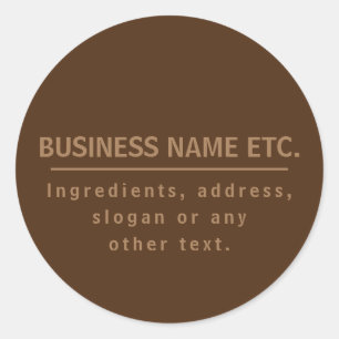 Brown Multi-Purpose Classic Round Sticker
