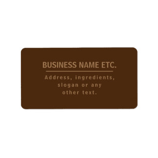 Brown Multi-Purpose Label