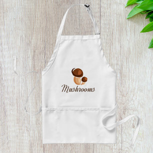 Brown Mushroom Whimsical Nature Food Standard Apron