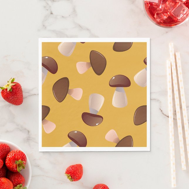 Brown Mushrooms Napkin (Creator Uploaded)