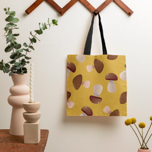 Brown Mushrooms Tote Bag