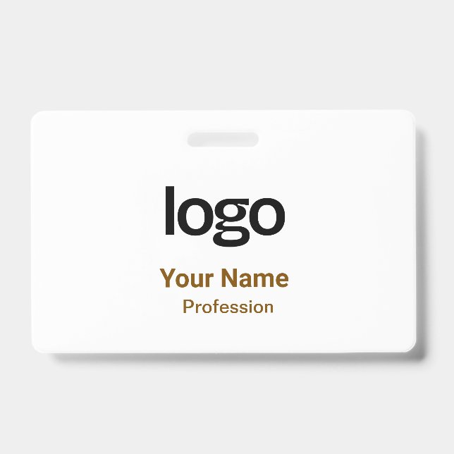 Brown Name Tags Badges ID Badge (Front)