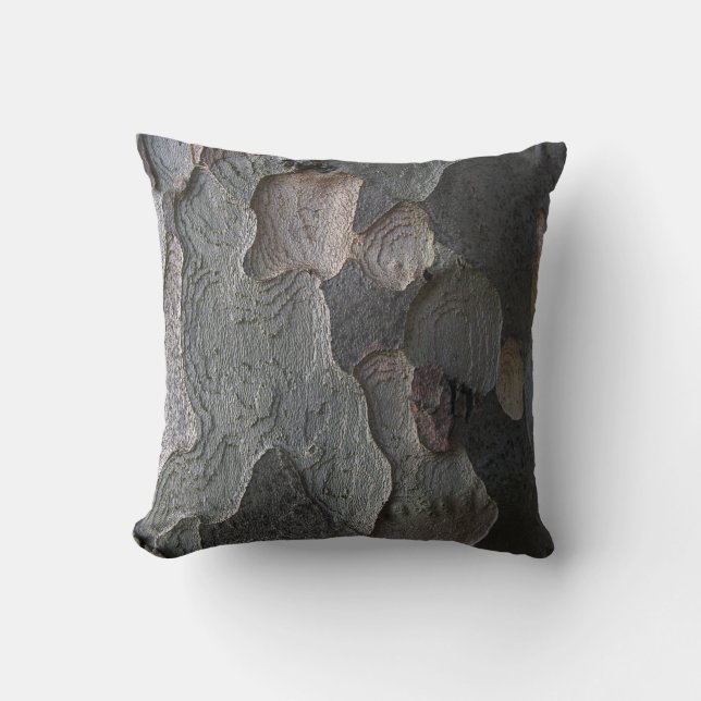 Brown Natural Organic Tree Bark Texture cushion (Front)