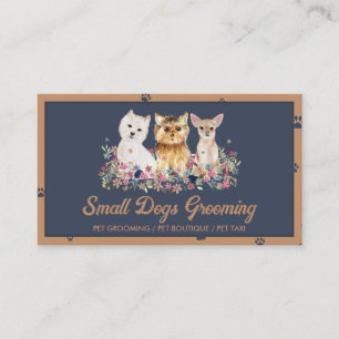 Brown Navy Dog Nutrition Consultant Healthy Pet Business Card