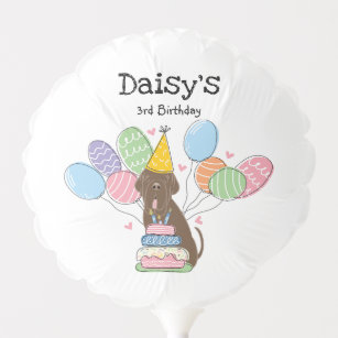 Brown Neapolitan Mastiff Dog Birthday Party Balloon