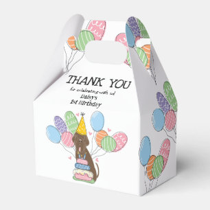 Brown Neapolitan Mastiff Dog Thank You Favour Box