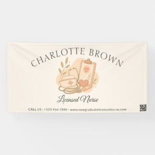 Brown Neutral Nurse Banner