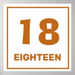 Brown number eighteen Poster