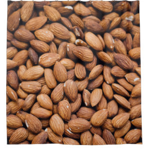 Brown nuts shower curtain