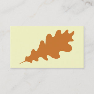 Brown Oak Leaf Design. Business Card