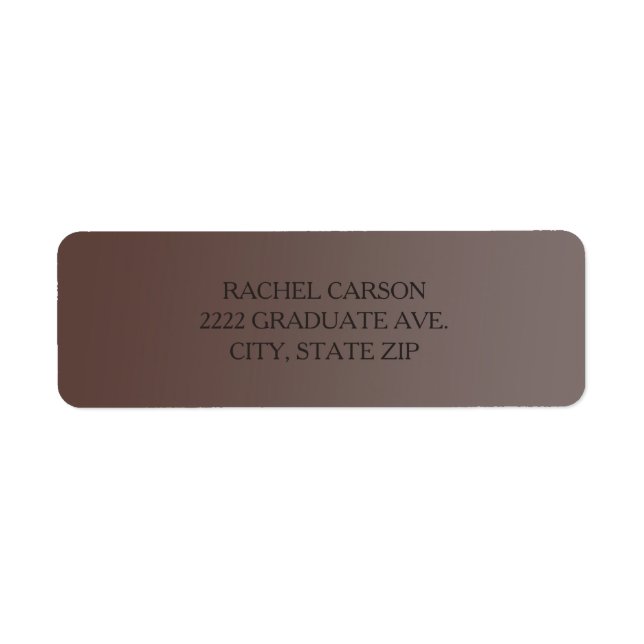 Brown Ombre' Return Address Labels (Front)