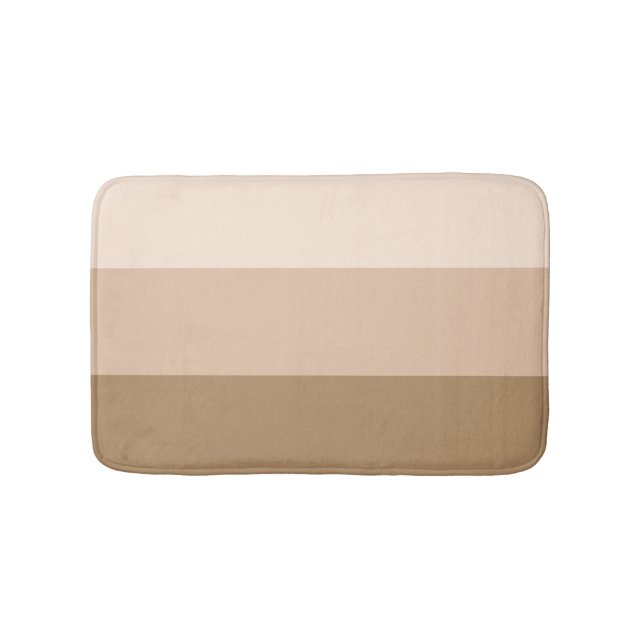 Brown Ombre Striped Bath Mat (Front)