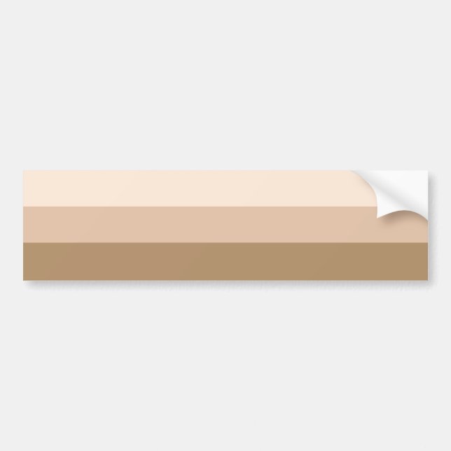 Brown Ombre Striped Bumper Sticker (Front)