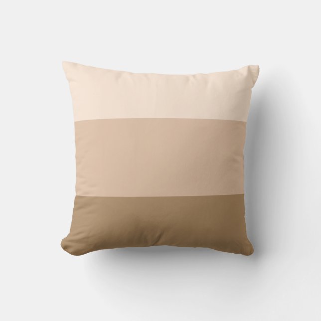 Brown Ombre Striped Cushion (Front)