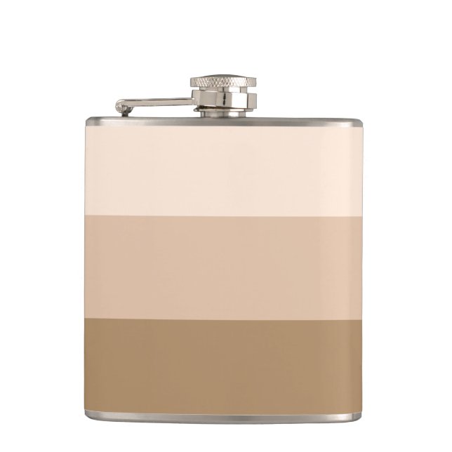 Brown Ombre Striped Hip Flask (Front)
