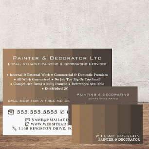 Brown Ombre Stripes, Painter & Decorator Flyer