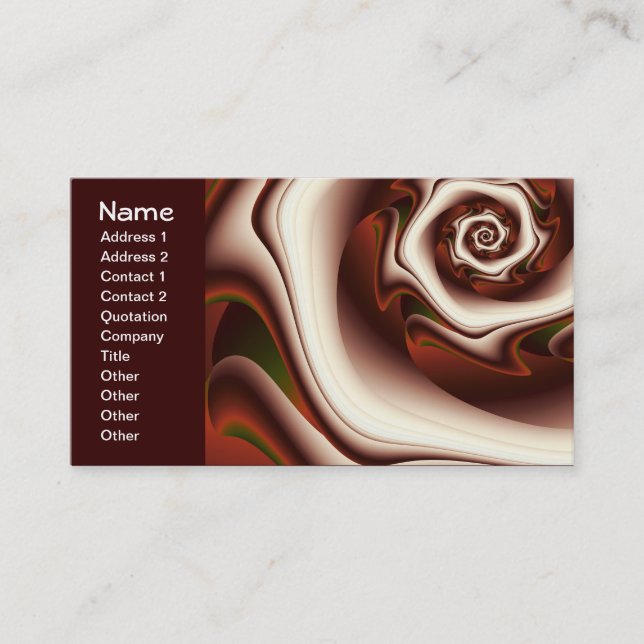 Brown On Brown Digital Abstract Art Business Card (Front)