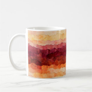 Brown Orange Abstract Pattern Coffee Mug