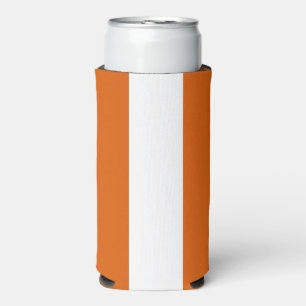 Brown, orange and white stripes seltzer can cooler