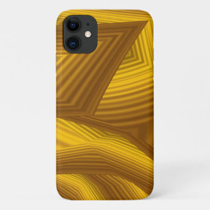 Brown Orange Geometric Abstract Design iPhone 11 Case
