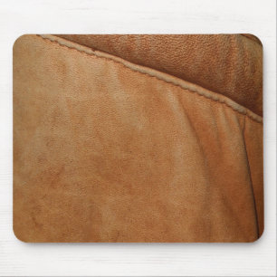 Brown Orange Leather Look Texture Mousemat